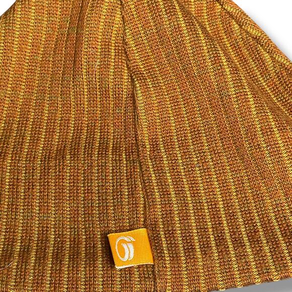 Bula Womens Beanie Knit Skull Cap Hat Fleece Inner Band Brown Gold Textured - Picture 7 of 9